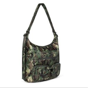 Lug Zipliner 2 Convertible Hobo Backpack Crossbody Camo Green BNWT